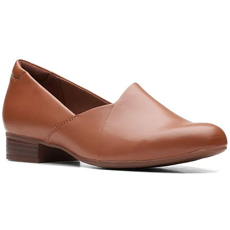 Clarks Collection Women's Juliet Palm Leather Slip On Stacked Heel Loafer