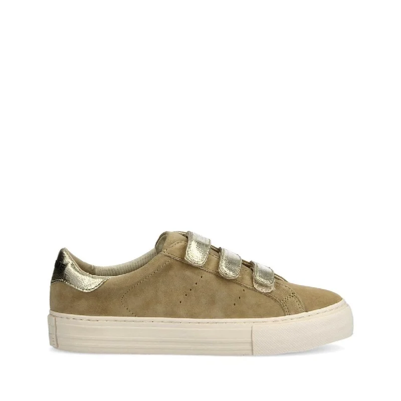 Arcade Straps Suede Beige Sneakers