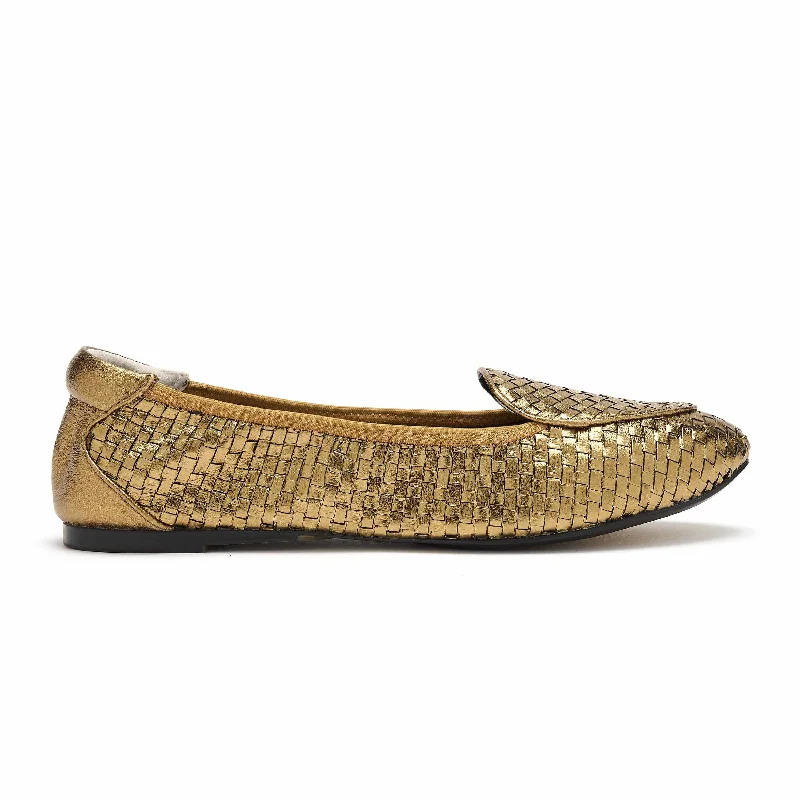 Clapham - Bronze Woven Leather Loafer (EU36 &38 only)