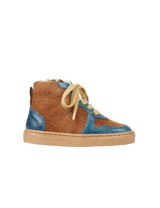 Quilted sneaker - Petroleum Blue