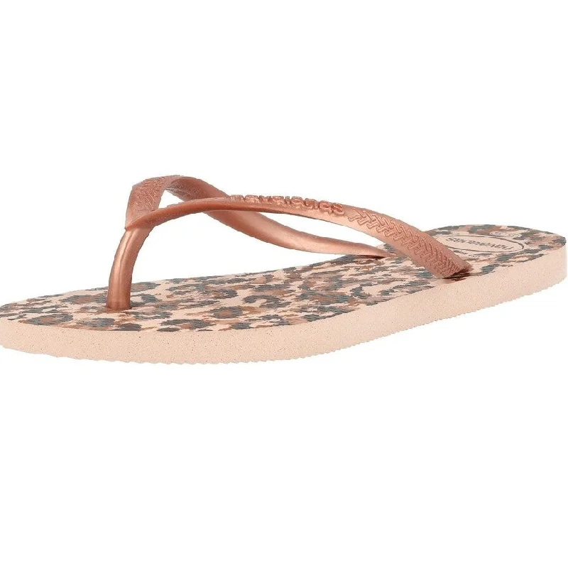 Havaianas Women's Slim Animal Flip Flops Women's Shoes Beige khaki Size 7.5 2A - 7.5 2A