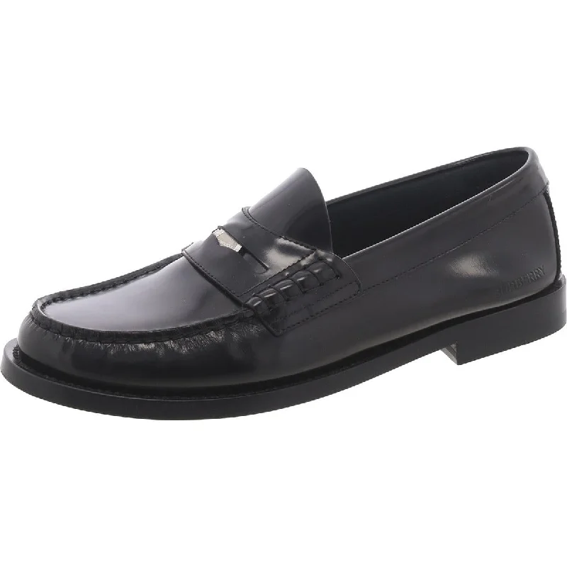 Burberry Womens Leather Flat Loafers