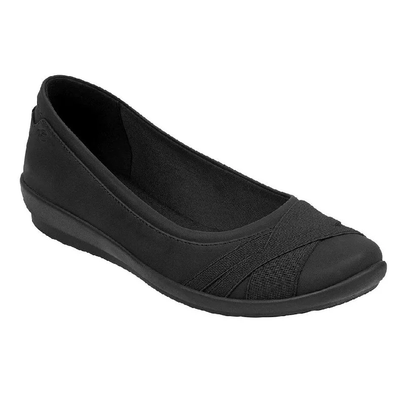 Easy Spirit Women's Acasia 3 Flats Women's Shoes Black Size 8 M