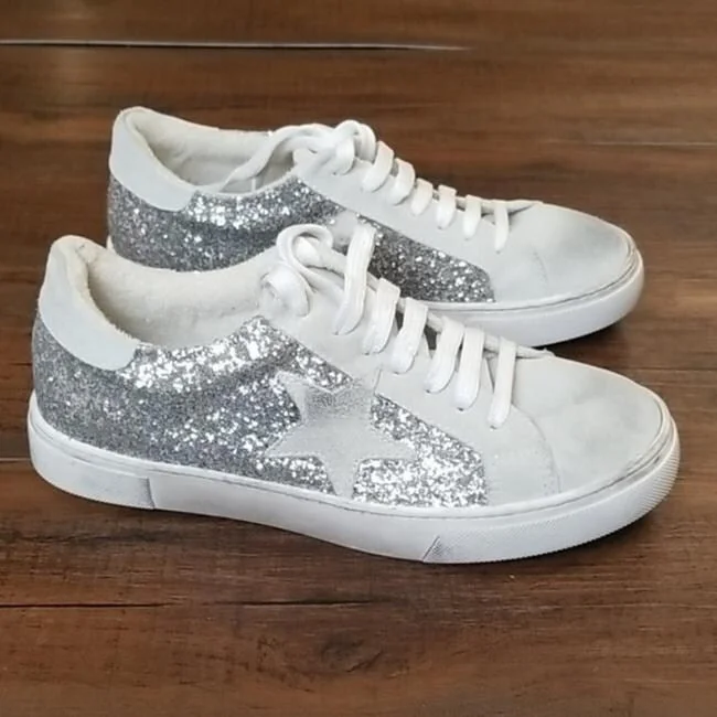 Steven New York Women's Rubie Star Sneakers Grey Size 8 M - 8 M