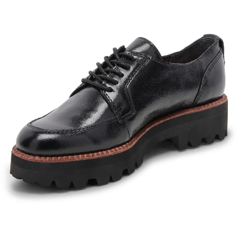 Dolce Vita Womens Morna Patent Leather Lugg Sole Oxfords