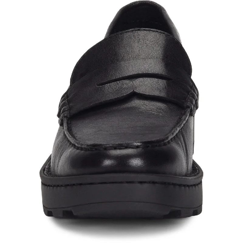 Born Carrera Loafer Black Full Grain Leather Womens Shoes