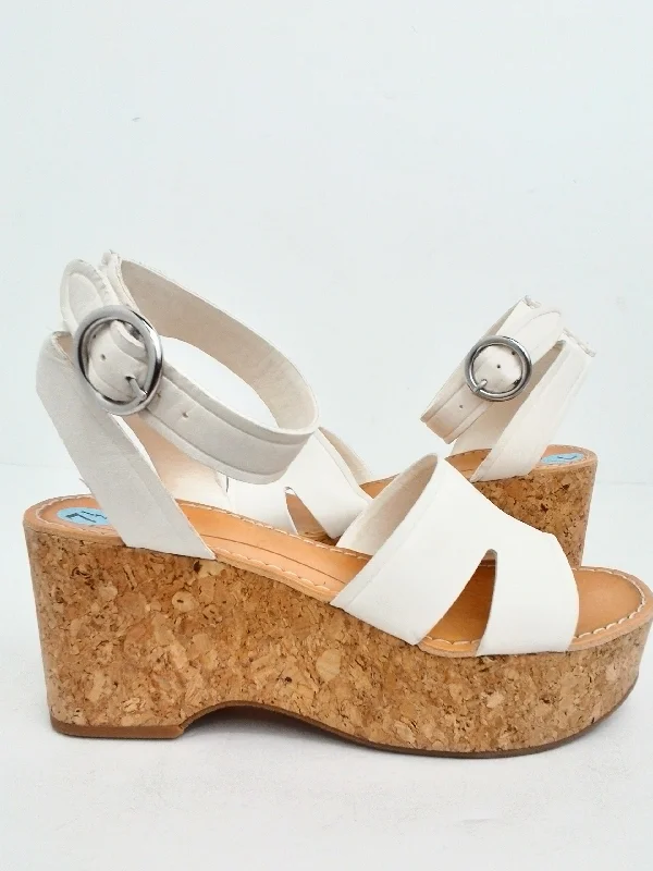 Dolce Vita Women's White Platform Sandals Size 7.5