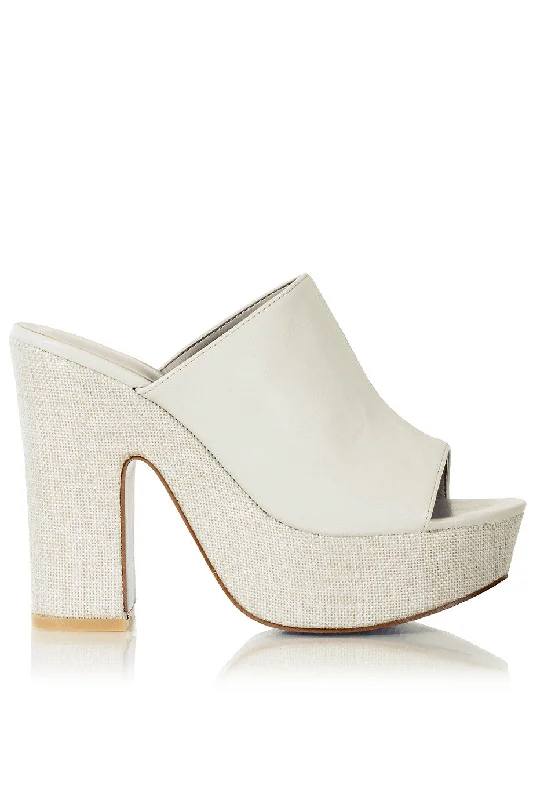 FRANCESCO MILANO HANKA Ivory Heeled Sandals