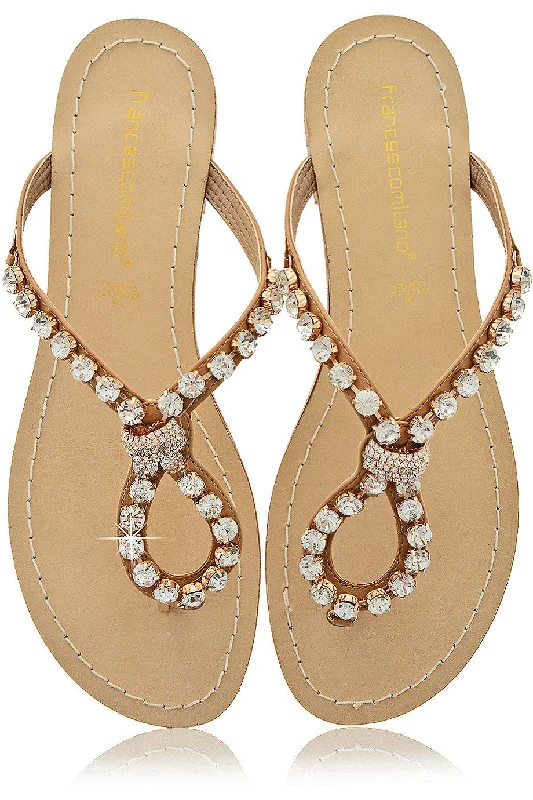 FRANCESCO MILANO ZANIA Crystal Embellished Sandals