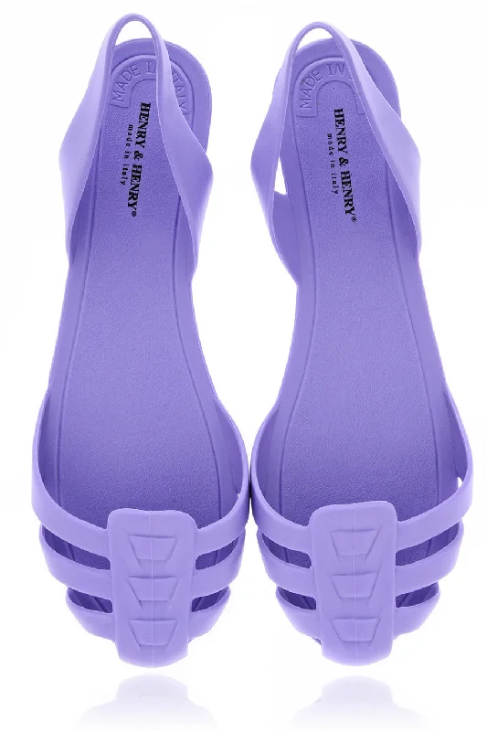 HENRY & HENRY MILA Lilac Rubber Slingbacks