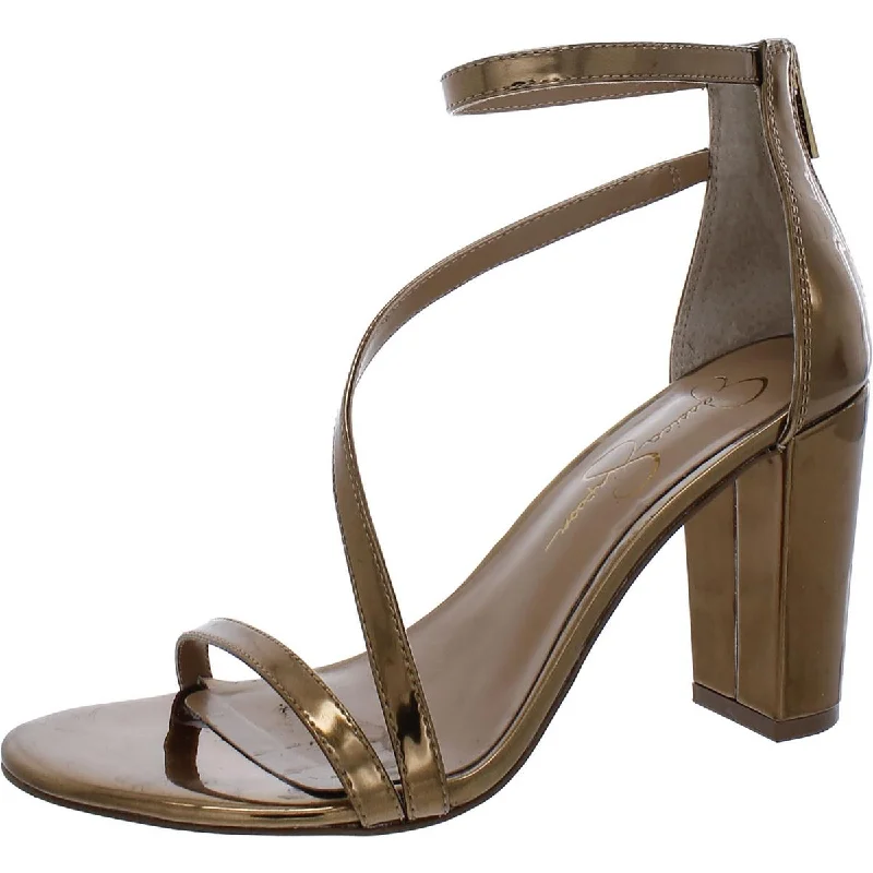 Jessica Simpson Womens Sloyan Metallic Heels