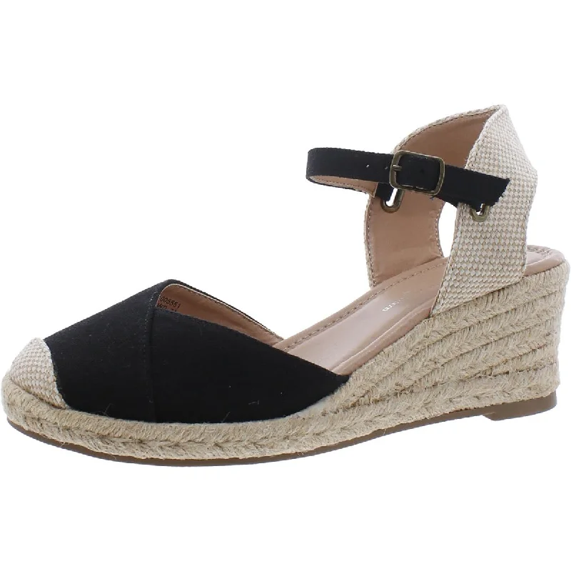 Journee Collection Womens Ankle Strap Closed Toe Espadrilles