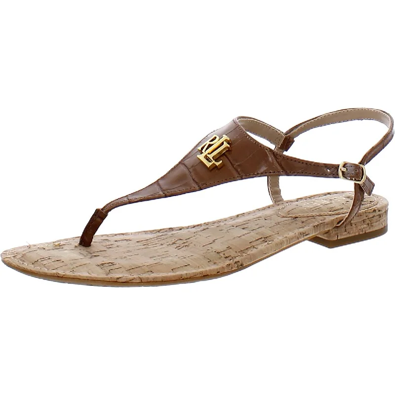 Lauren Ralph Lauren Womens Ellington Leather Slingback Sandals