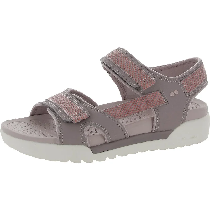 Ryka Womens Rosline Faux Leather Footbed Sport Sandals