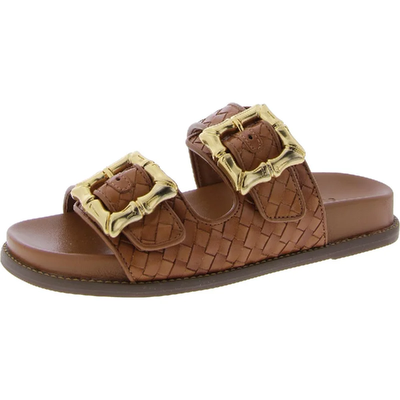 Schutz Womens ENOLA Leathee  Slide Sandals