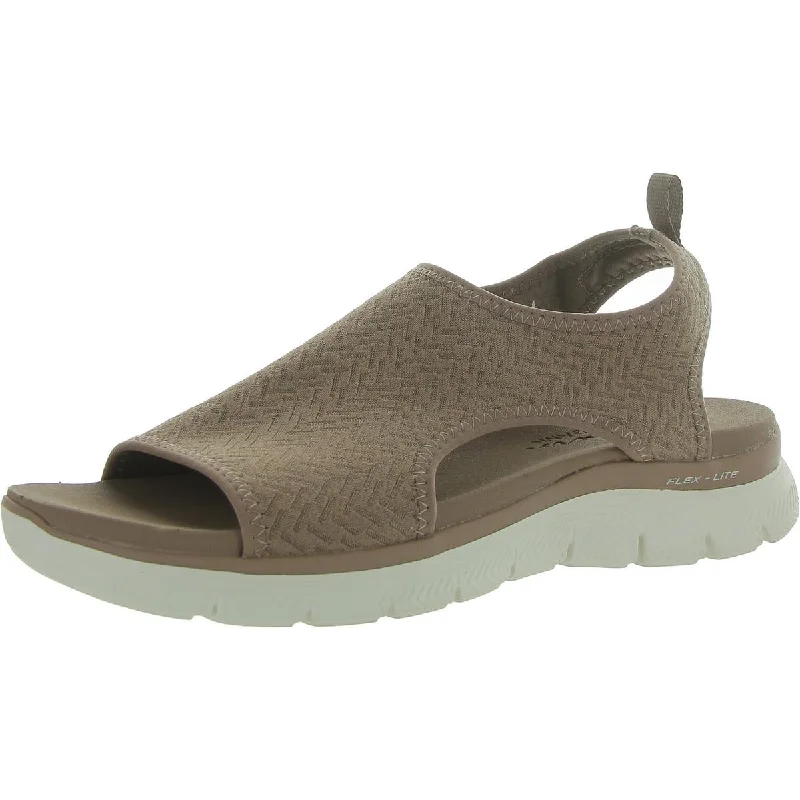 Skechers Womens LIVIN IN THIS Knit Open toe Slingback Sandals