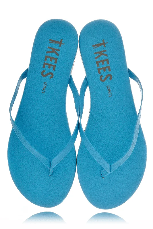 ZINCS Blue Leather Thong Sandals