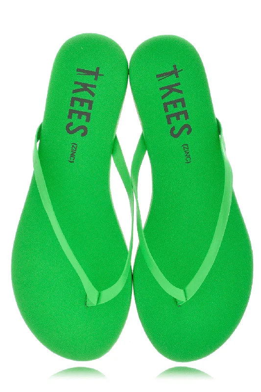 ZINCS Green Leather Thong Sandals