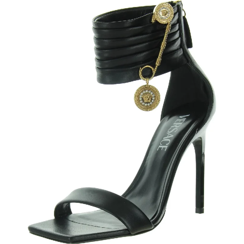 Versace Womens Zipper Stiletto Heels