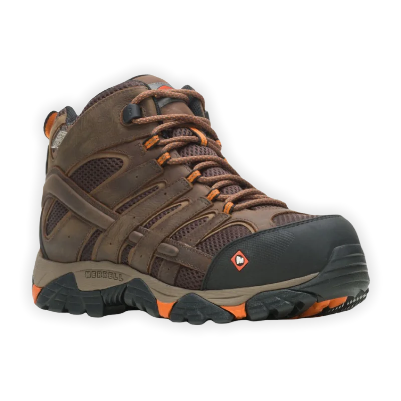 Men's Moab Vertex Mid Waterproof Comp Toe Work Boot Wide Width